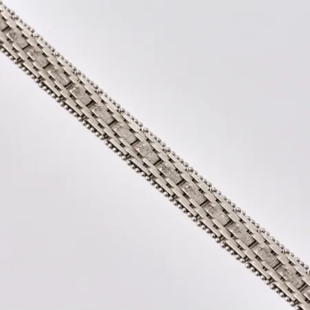 Armband i rodhinerat silver, 18,5cm, Korridor, bredd 8,4mm, 925/1000, vikt 18,59g.