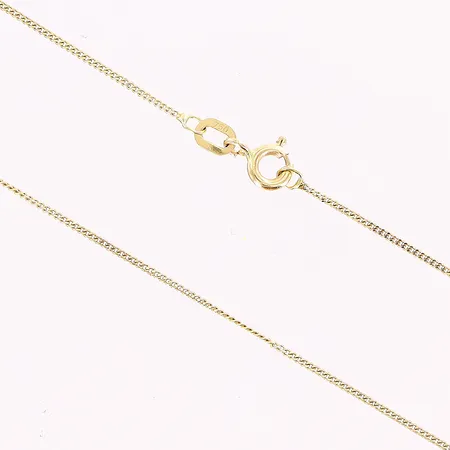 Kedja Pansar, 38cm, bredd 0,5mm, skev länk, 18K Vikt: 1,5 g
