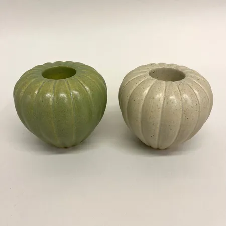 Ett par Ljushållare, Paradisverkstan, höjd 10,5cm, box Skickas med paket.