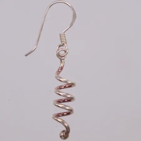 Örhänge, ett enstaka, spiral, 35mm, krok, 925/1000 silver Vikt: 0,9 g