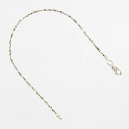 Armband, tvinnad modell, ca 20cm, bredd ca 2mm, 925/1000 Silver  Vikt: 3,1 g