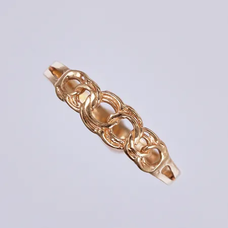 Ring Bismarck, stl: ca 17, bredd: ca 2-5mm, W&A, 18K  Vikt: 1 g