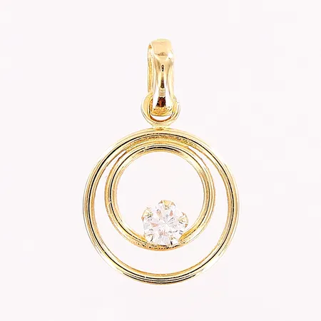 Hänge, sten, 18x11mm, 18K. Vikt: 0,4 g