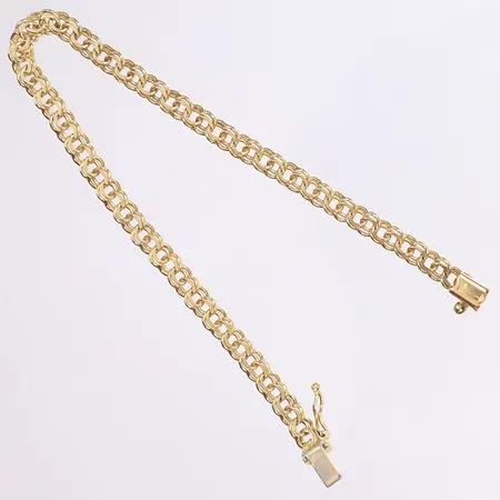 Armband Bismarck, 19cm, bredd 4,5mm, kattfot, 18K Vikt: 9 g