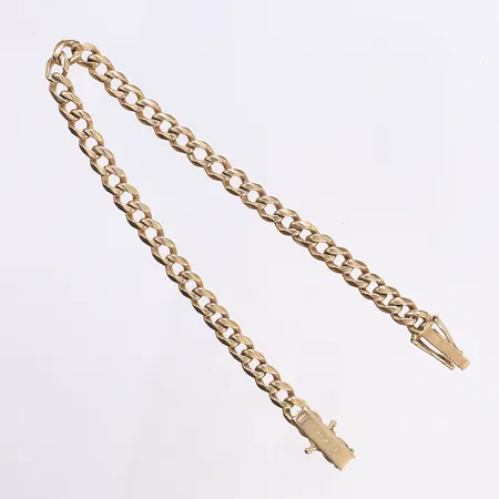 Armband pansar, 19,5cm, bredd 5mm, bruksslitage, 18K Vikt: 14,3 g