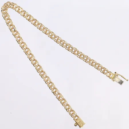 Armband Bismarck, 19cm, bredd 4mm, kattfot, 18K Vikt: 8,2 g