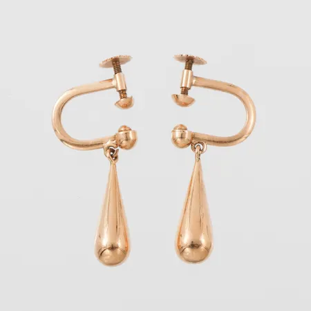 Örhängen med skruv, paret, Guldvaruhuset AB, höjd 21 mm, 18k. Vikt: 2 g
