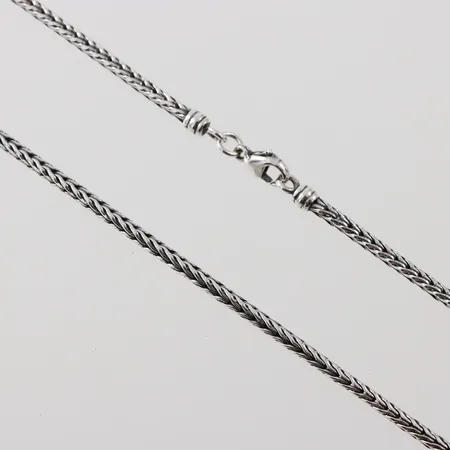 Collier, längd 45cm, bredd 2mm, silver Vikt: 11,3 g