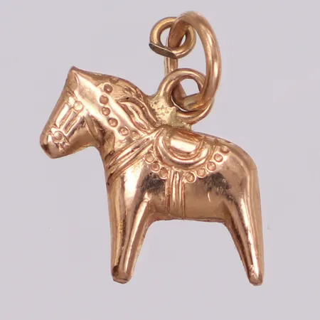 Hänge, dalahäst, 18x15mm, 18K Vikt: 1,2 g