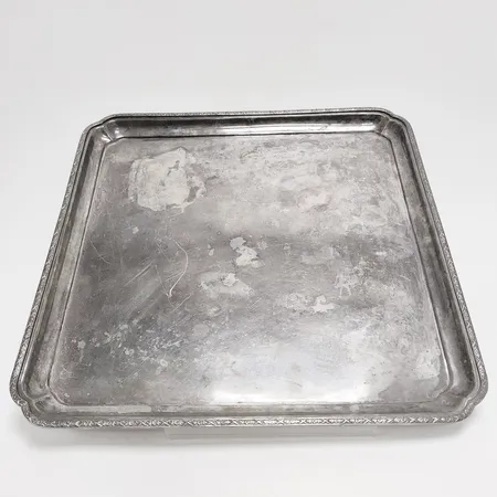 Bricka, mått 35 x 35cm, Egypten, Alexandria, 900/1000 silver Vikt: 1195 g