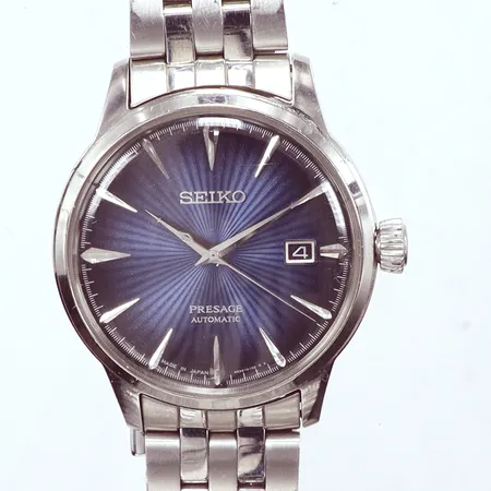 Herrur Seiko 4R35-01TO, automatisk, cert från Klockia 2021.06.24, Ø40mm, box och papper Vikt: 0 g