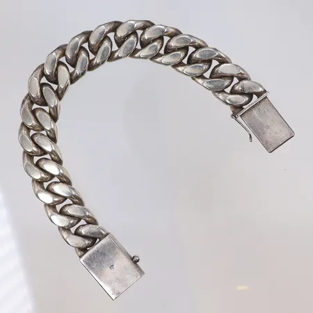 Armband Pansar, 19,5cm, bredd 15mm, slappt lås, Silver 925/1000 Vikt: 138,6 g
