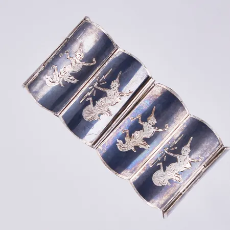 Armband, längd ca 16cm, bredd ca 35mm, Siam Sterling silver Vikt: 48,3 g