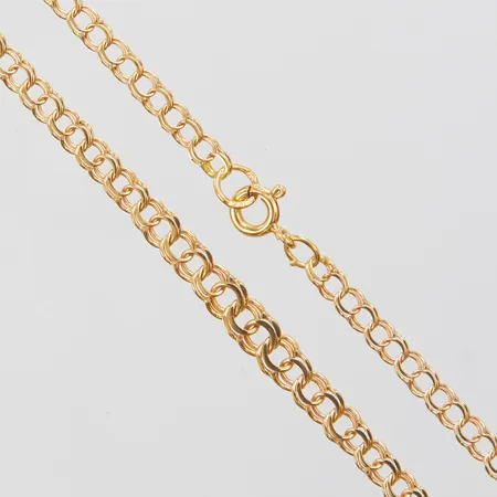 Collier doserad Bismarck, längd ca 42,5cm, bredd 3-4mm, 18K Vikt: 4,7 g