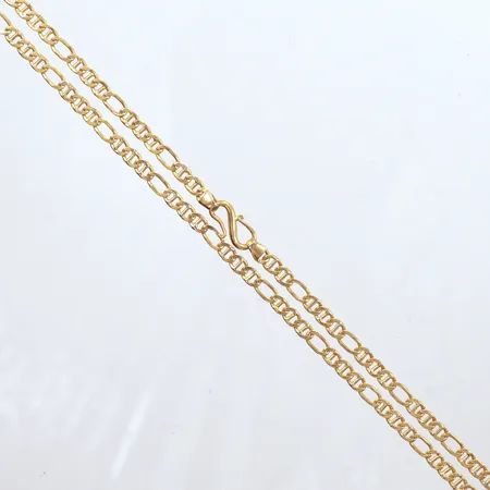 Kedja, ostämplad, längd 53cm, bredd 3mm, 21k Vikt: 16,1 g