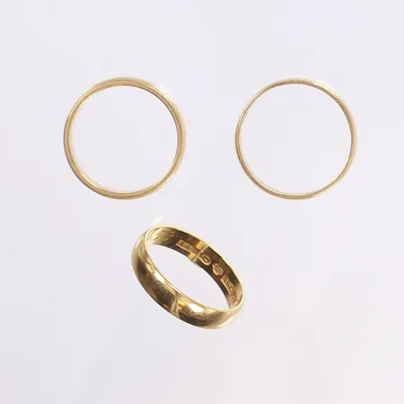 Tre ringar, gravyr, 18K Vikt: 10,4 g