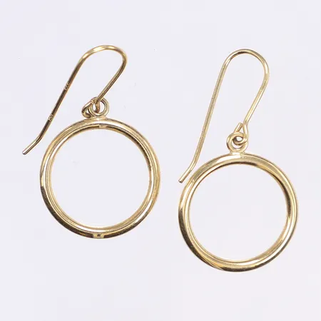 Ett par örhängen, 30x17mm, ihåliga, 18K Vikt: 1,4 g
