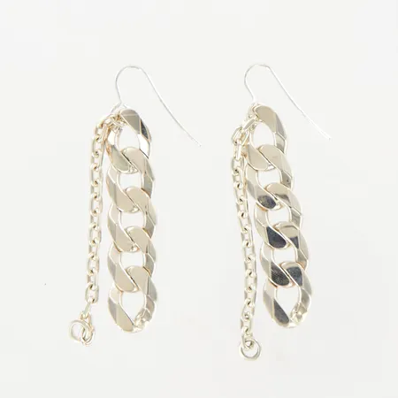 Ett par Örhängen, Efva Attling, "Rock my Chain", 62mm, originaletui, silver 925/1000, Vikt: 21,5 g