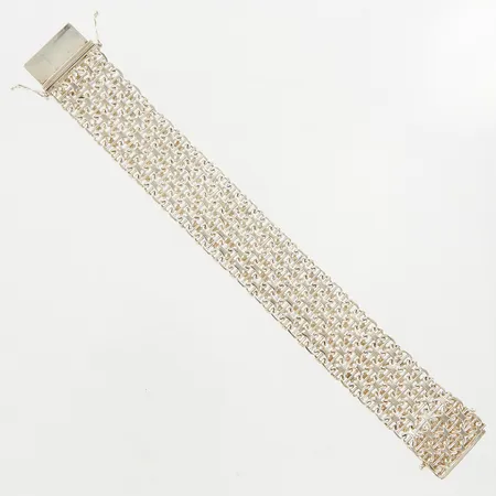 Armband X-länk med stav, ca 19,5cm, bredd ca 25mm, GFAB, 925/1000 Silver Vikt: 52,7 g