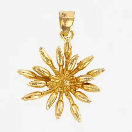 Hänge, Flora Danica, förgyllt, ca 33mm, 925/1000 Silver Vikt: 4,6 g