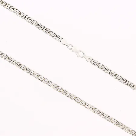 Kedja Kejsarlänk, 61,5cm, bredd 4mm, silver 925/1000. Vikt: 77,1 g
