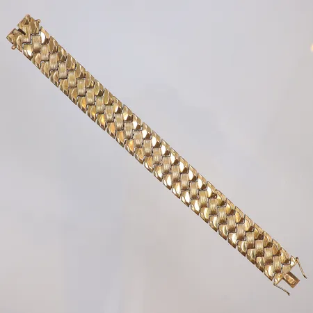 Armband mönstrat 19cm bredd 17cm, 18K Vikt: 32,1 g