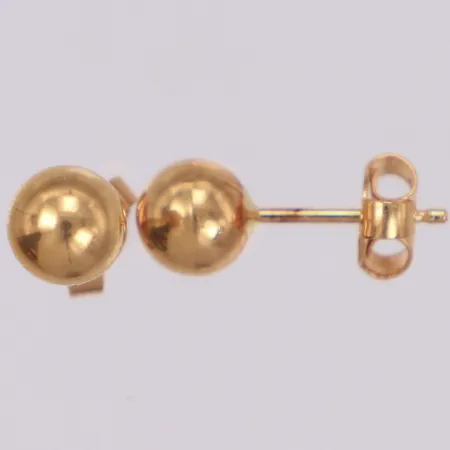 Ett par örhängen kulor Ø6mm, 18K  Vikt: 1 g