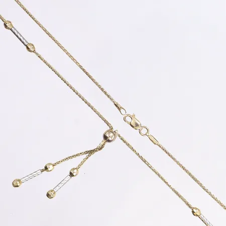 Halscollier,  43,5cm, bredd 1-4,5mm, 18K Vikt: 5,8 g