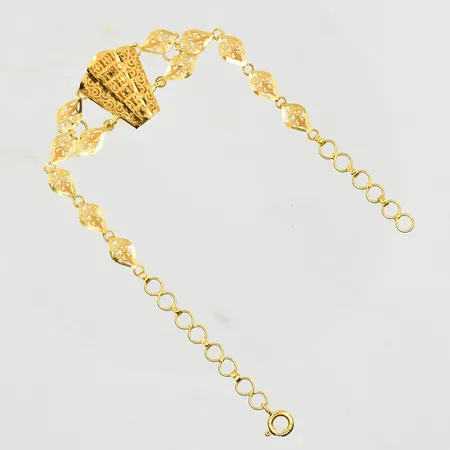 Armband, längd 16-18 cm, bredd 5-18 mm, 21K. Vikt: 6,6 g