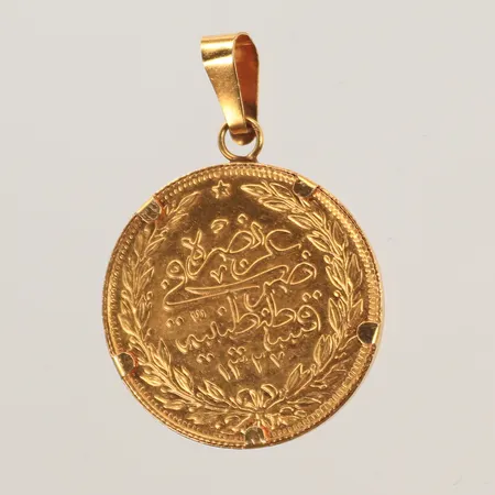 Mynthänge (ram 14K), 24x24mm, 21K Vikt: 7,9 g