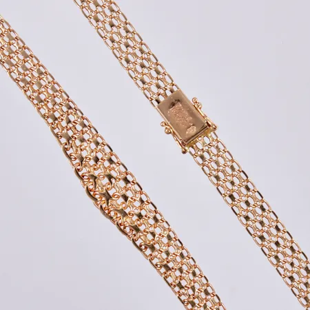 Collier doserad X-länk, längd: ca 43,5cm, bredd: ca 8-13mm, CCC, 18K  Vikt: 28,6 g