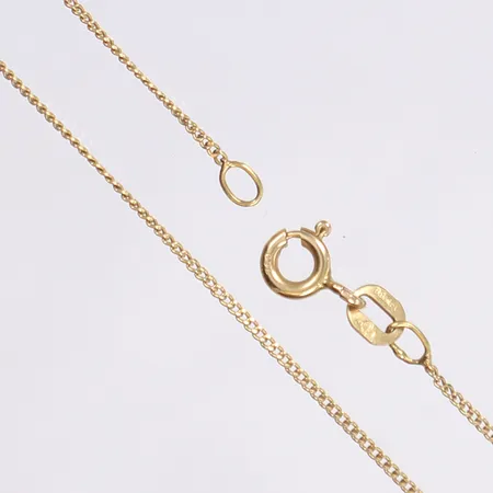 Halskedja, pansarlänk, längd 45cm, bredd 1mm, 18K Vikt: 1,6 g