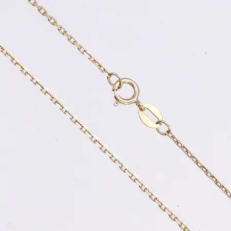 Halskedja, ankarlänk, längd 50cm, bredd 1mm, 18K Vikt: 2 g