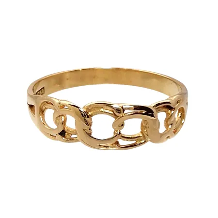 Ring Bismarck, 18K guld, Guld Carlsén Ab (CCC), Ø17½ mm, bredd 2,5 - 5 mm Vikt: 1,9 g
