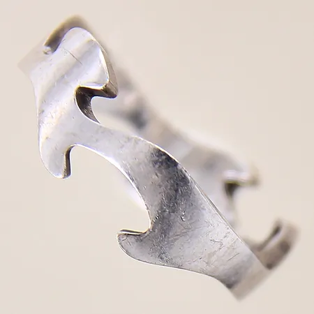 Ring, Georg Jensen Fusion, stl: 62/ 20½, bredd: 7,8mm, vitguld, repor, 18K Vikt: 8 g