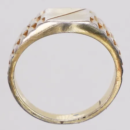Klackring, stl 19¼, bredd 4,7-14mm, delvis förgylld, 925/1000 silver Vikt: 6,1 g