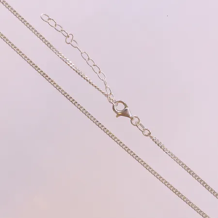 Kedja Pansar, längd 55-60cm, bredd 2mm, silver 925/1000.  Vikt: 7,6 g
