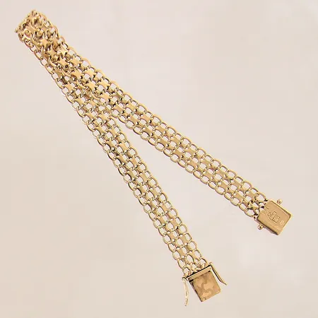 Armband X-länk, längd 21cm, bredd 8,5mm, 18K  Vikt: 14,5 g