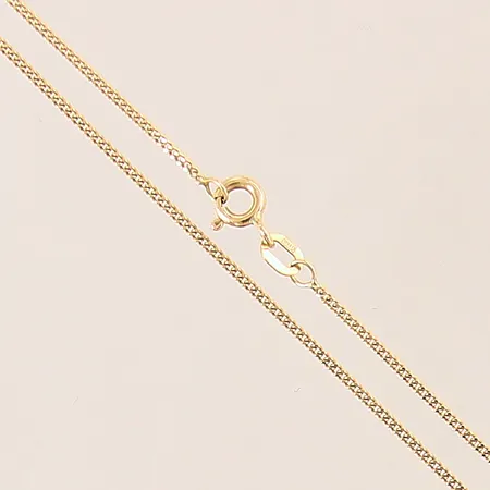 Kedja Pansar, längd 43cm, bredd 1mm, GHA, 18K  Vikt: 2,6 g