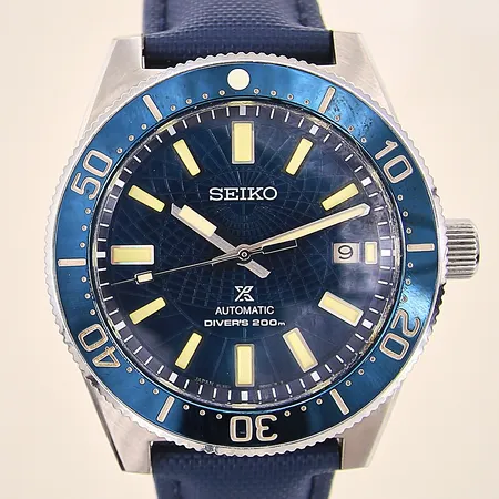 Herrur Seiko Prospex Diver´s Limited Edition, stål, automat, ref-nr: SLA065J1, serie-nr: 8L35-01R0, numrerad 0966/1300, caliber 8L35B, Ø41mm, viklås i stål, safirglas, datum, originalgummiband samt spänne medföljer, läderband ej original med lätt slitage, något repig boett, något trög vridring, manual, box, ytterkartong