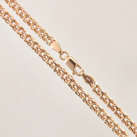 Collier Bismarck, längd 42cm, bredd 4mm, 14K Vikt: 6,4 g