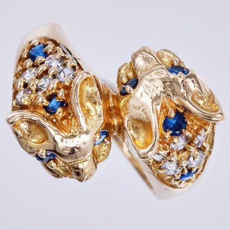 Ring med stenar, stl: 18 ¼,  3-18mm, 18K Vikt: 6,2 g
