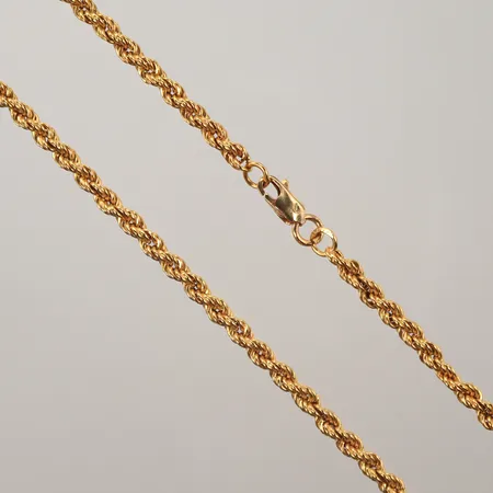 Halskedja Cordell, 70cm bredd 4mm, 21K varav låset 14K, 17,6g Vikt: 17,6 g