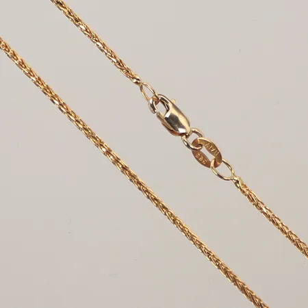Halskedja 50cm, bredd 1mm, 14K 3,4g 