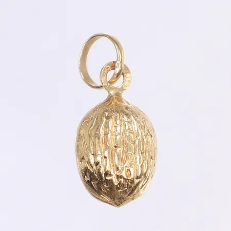 Hänge, valnöt, 27x12mm, 18K, Vikt: 2,6 g