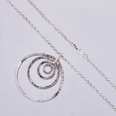 Kedja med hematit, ormlänk, GHA, längd: ca 44cm, Ø10mm, silver 925/1000  Vikt: 8,4 g