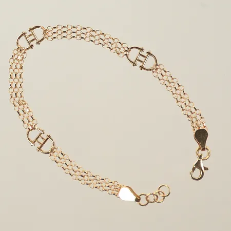 Armband längd ca 19cm, bredd 5mm, 18K Vikt: 5,1 g
