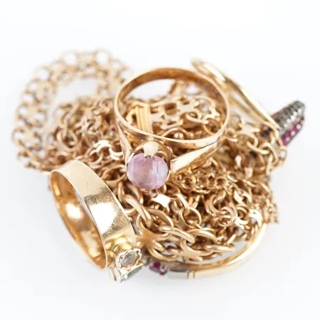Diverse guld, 18k Vikt: 37,9 g