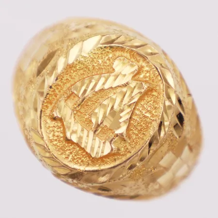 Klackring, stl 21¾, bredd 6,7-20mm, 21K   Vikt: 8,6 g