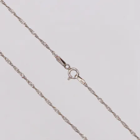 Kedja, Singapore, 45,5cm, bredd 1,7mm, 925/1000 silver Vikt: 2,2 g